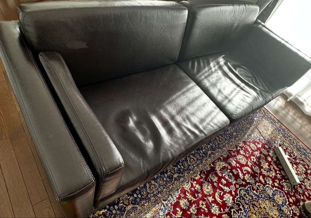 【smust】IKEA SATER 2.5人掛け レザーソファ