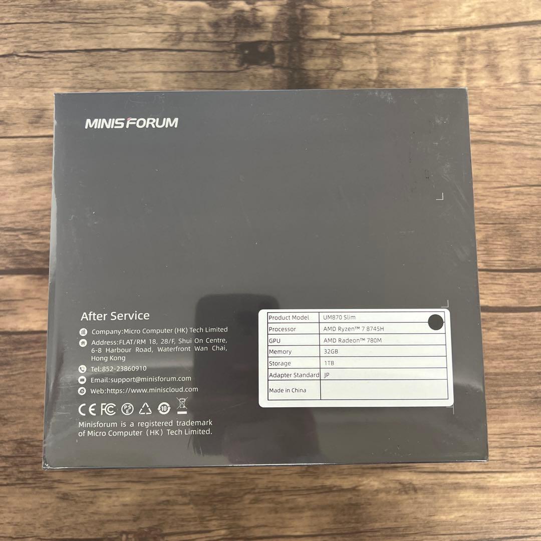 12308 MINISFORUM UM870 Slim ミニpc 未開封