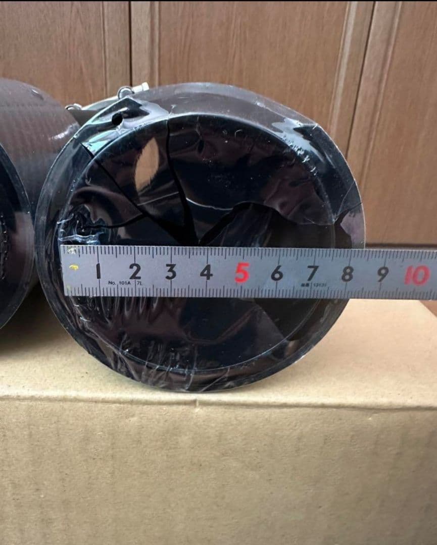  カーボン調 マフラーカッター2個セット 内径約63mm f06 f13