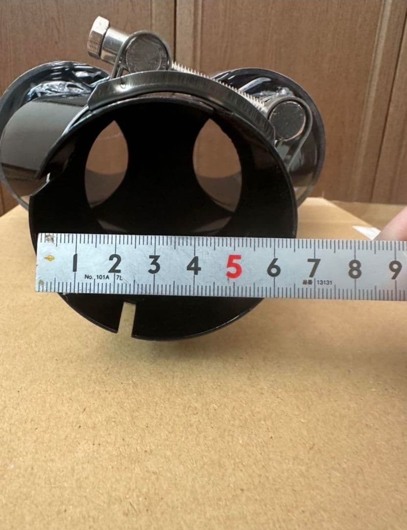  カーボン調 マフラーカッター2個セット 内径約63mm f06 f13