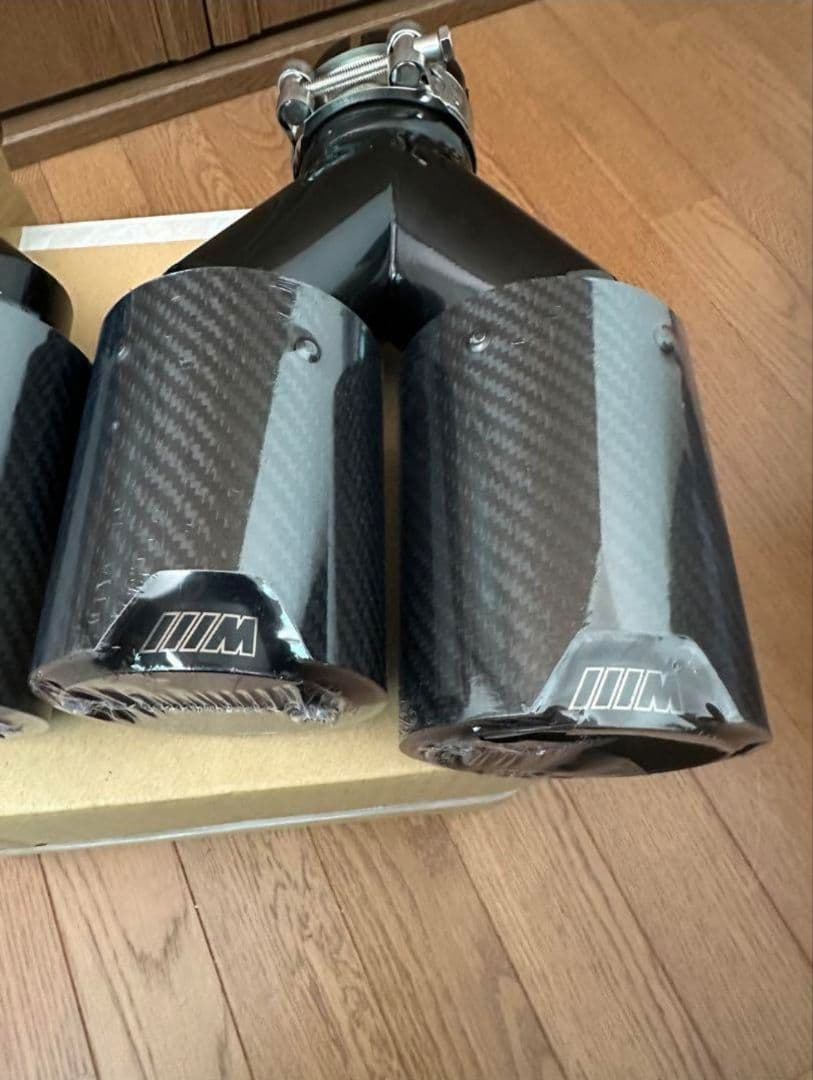  カーボン調 マフラーカッター2個セット 内径約63mm f06 f13