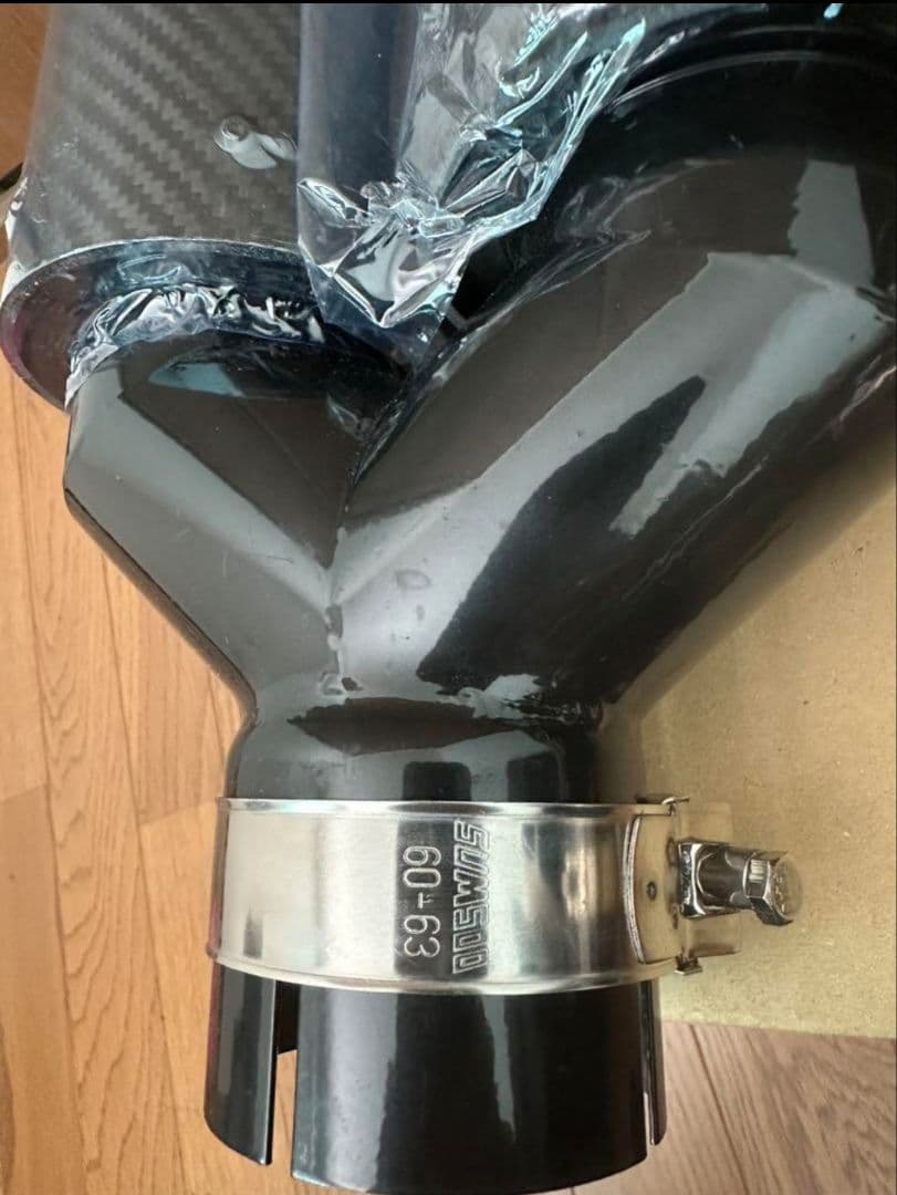  カーボン調 マフラーカッター2個セット 内径約63mm f06 f13