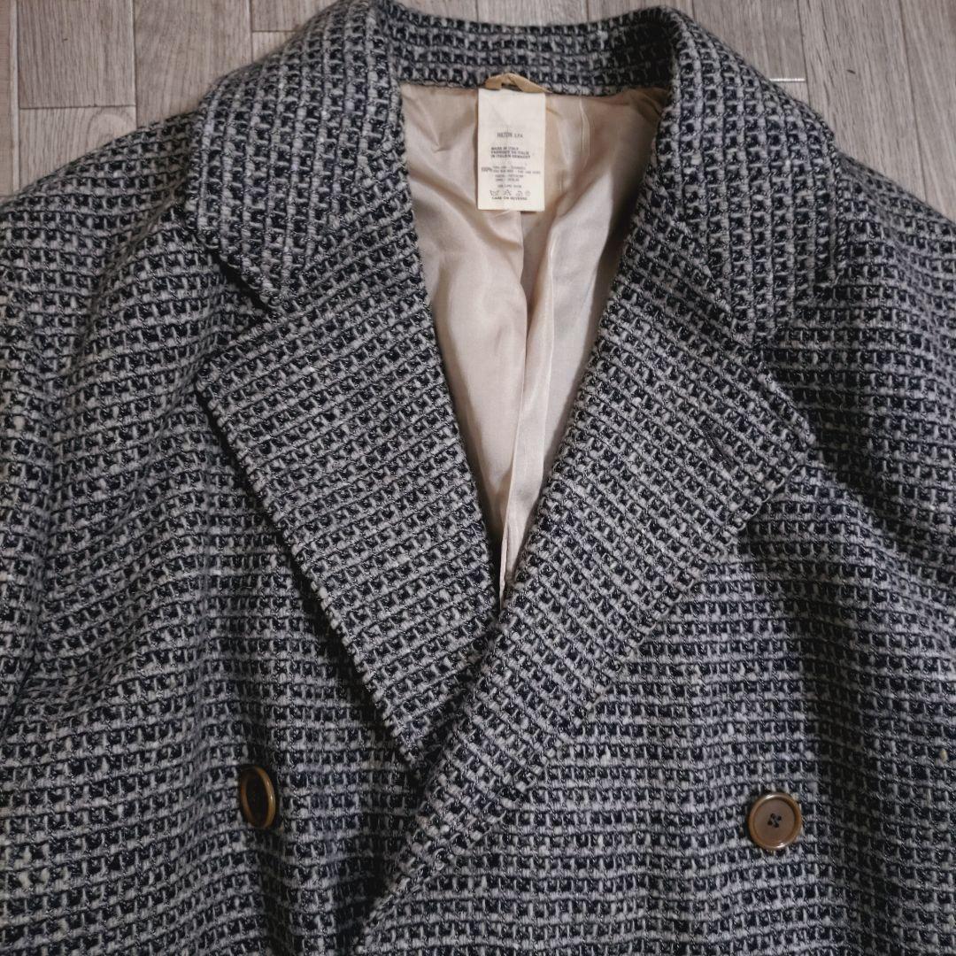 美品 Giorgio Armani イタリア製 チェスターコート ツイード