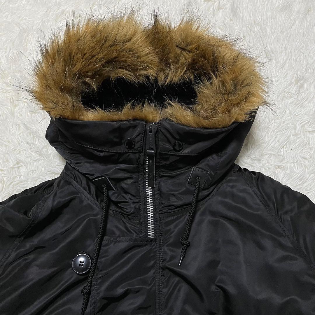 極美品　アルファインダストリーズ　N-3B フライトジャケット　ミリタリー　黒