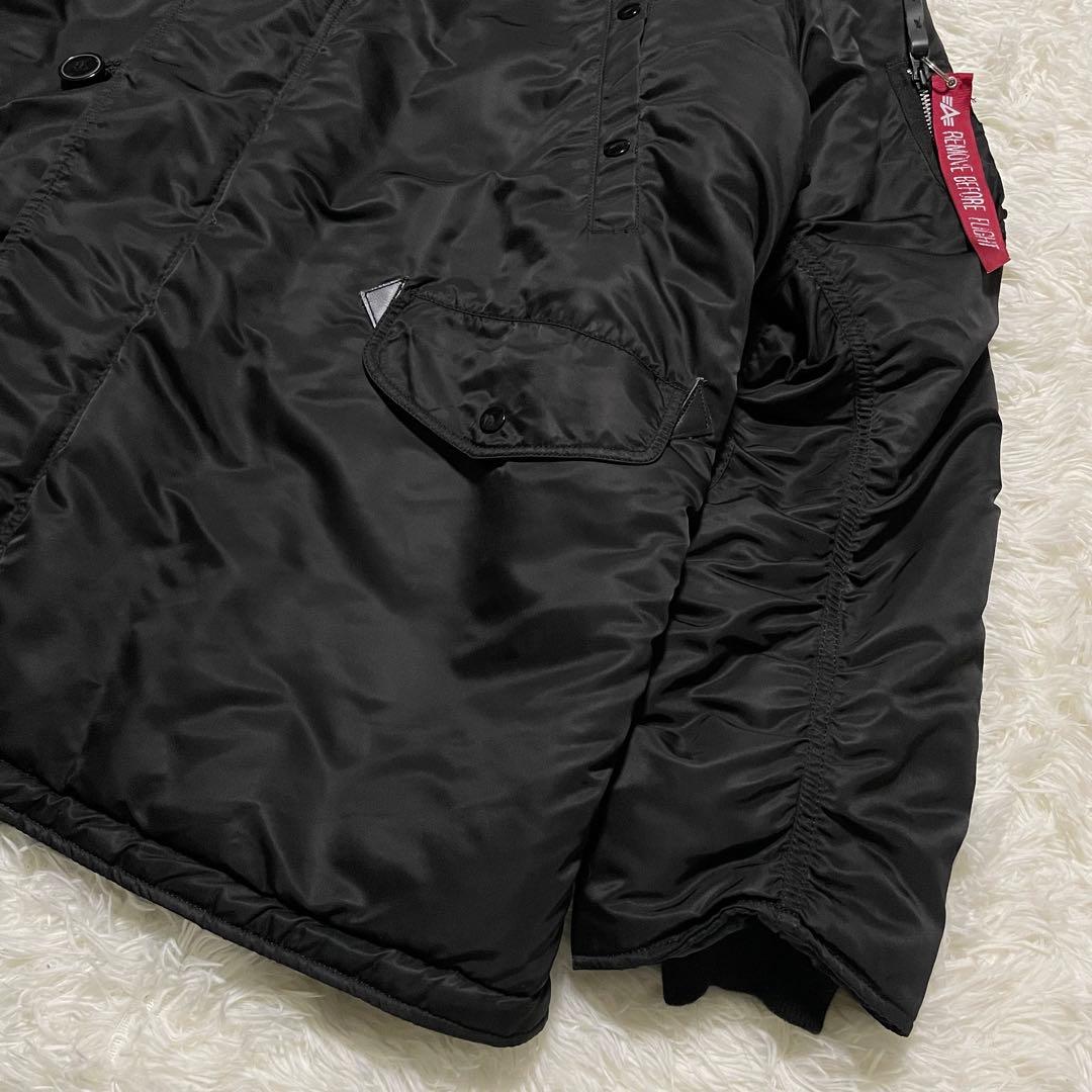 極美品　アルファインダストリーズ　N-3B フライトジャケット　ミリタリー　黒