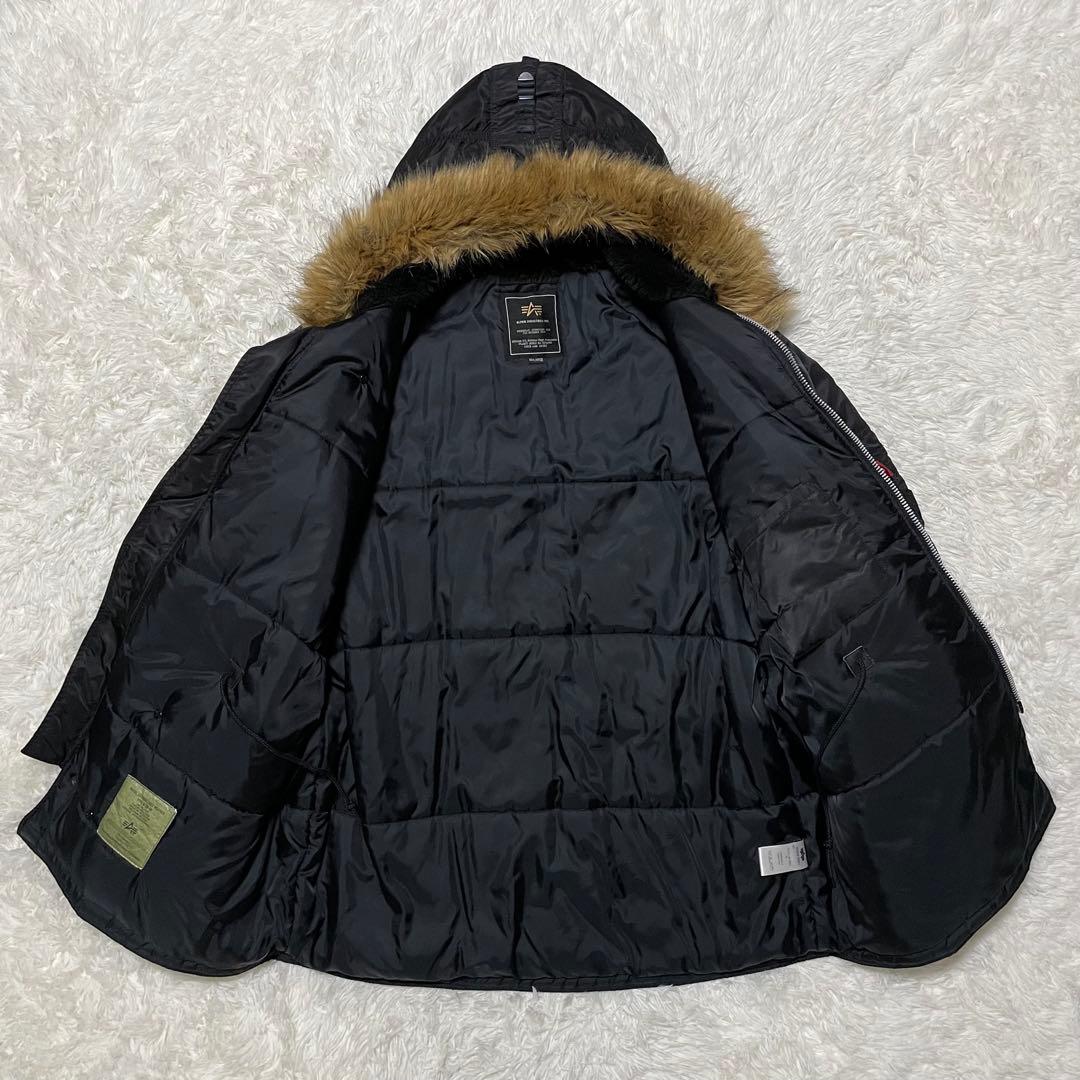 極美品　アルファインダストリーズ　N-3B フライトジャケット　ミリタリー　黒