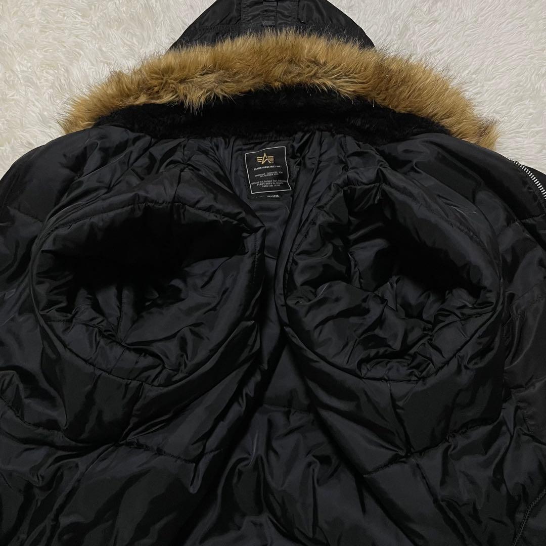 極美品　アルファインダストリーズ　N-3B フライトジャケット　ミリタリー　黒