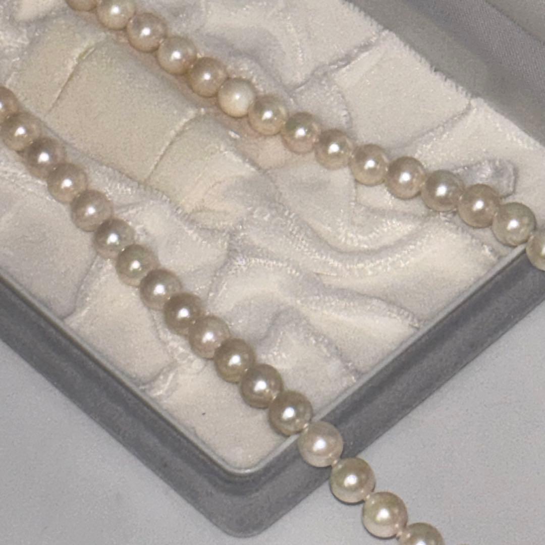 k14mgあこや真珠 ネックレス イヤリングセット 保証書 大きさ7.4～7.9
