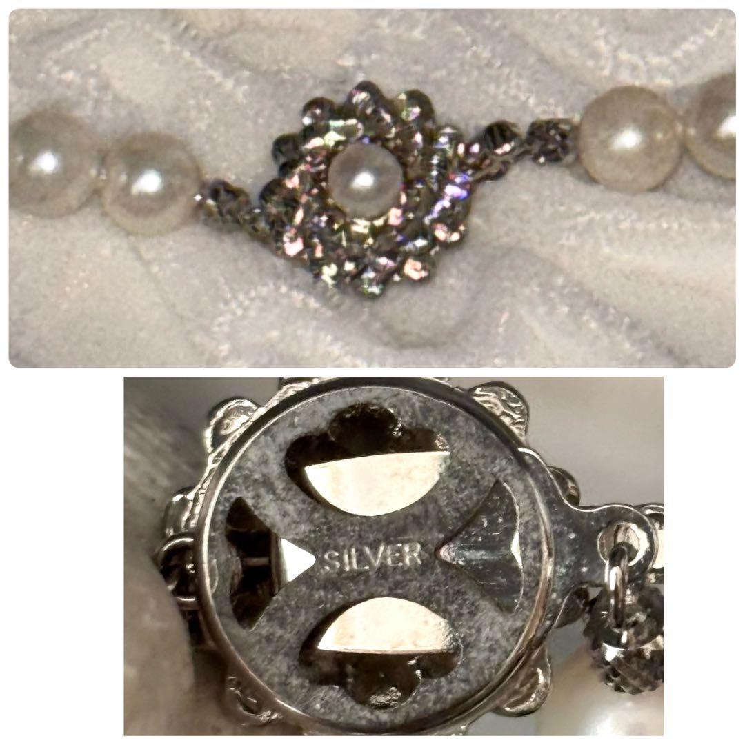 k14mgあこや真珠 ネックレス イヤリングセット 保証書 大きさ7.4～7.9