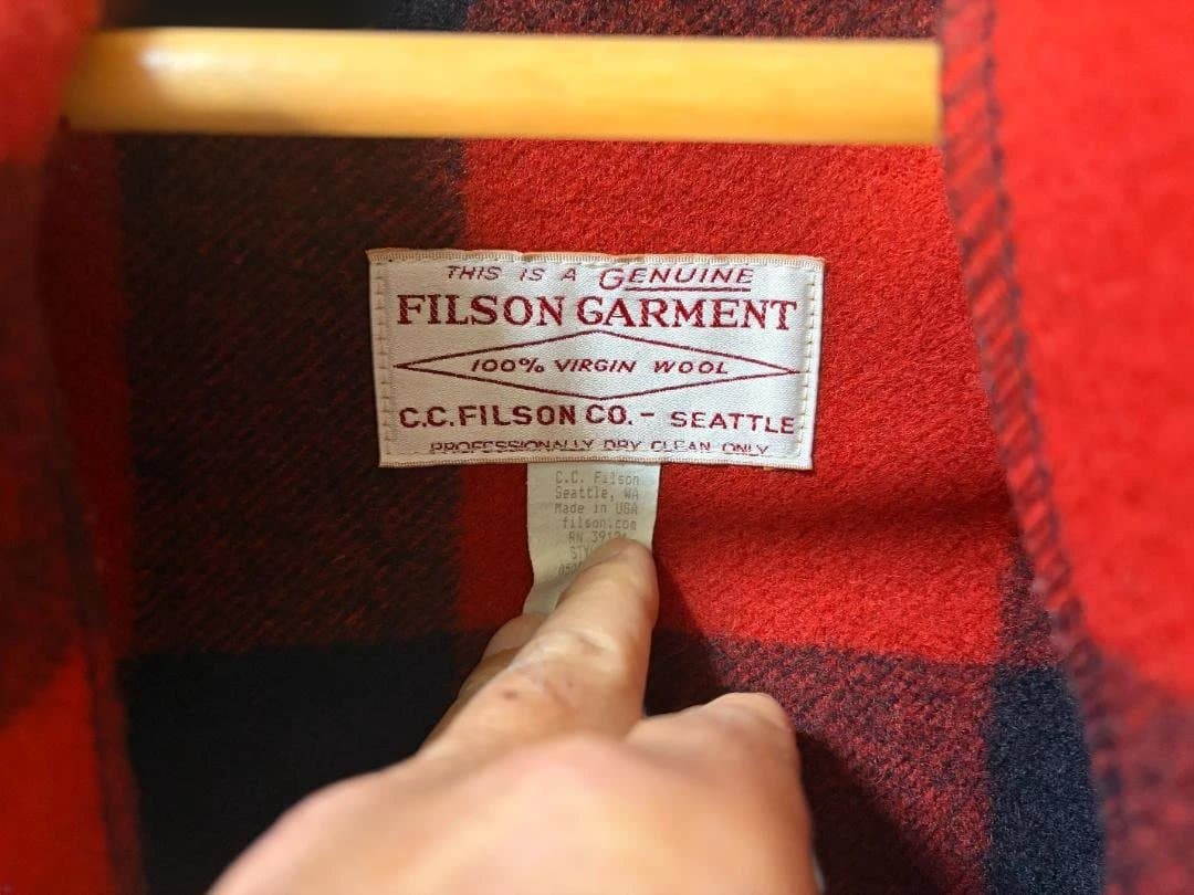 u*7様 FILSON ダブルマッキノー クルーザー ウール赤黒【ヴィンテージ】