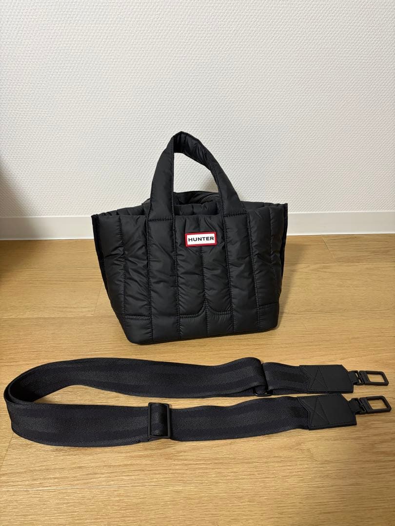 T HUNTER キルティングトートバッグ ブラック
