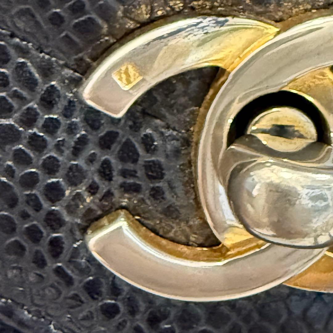 【セール】シャネル キャビアスキン シェブロン ショルダーバッグ ポシェット 黒