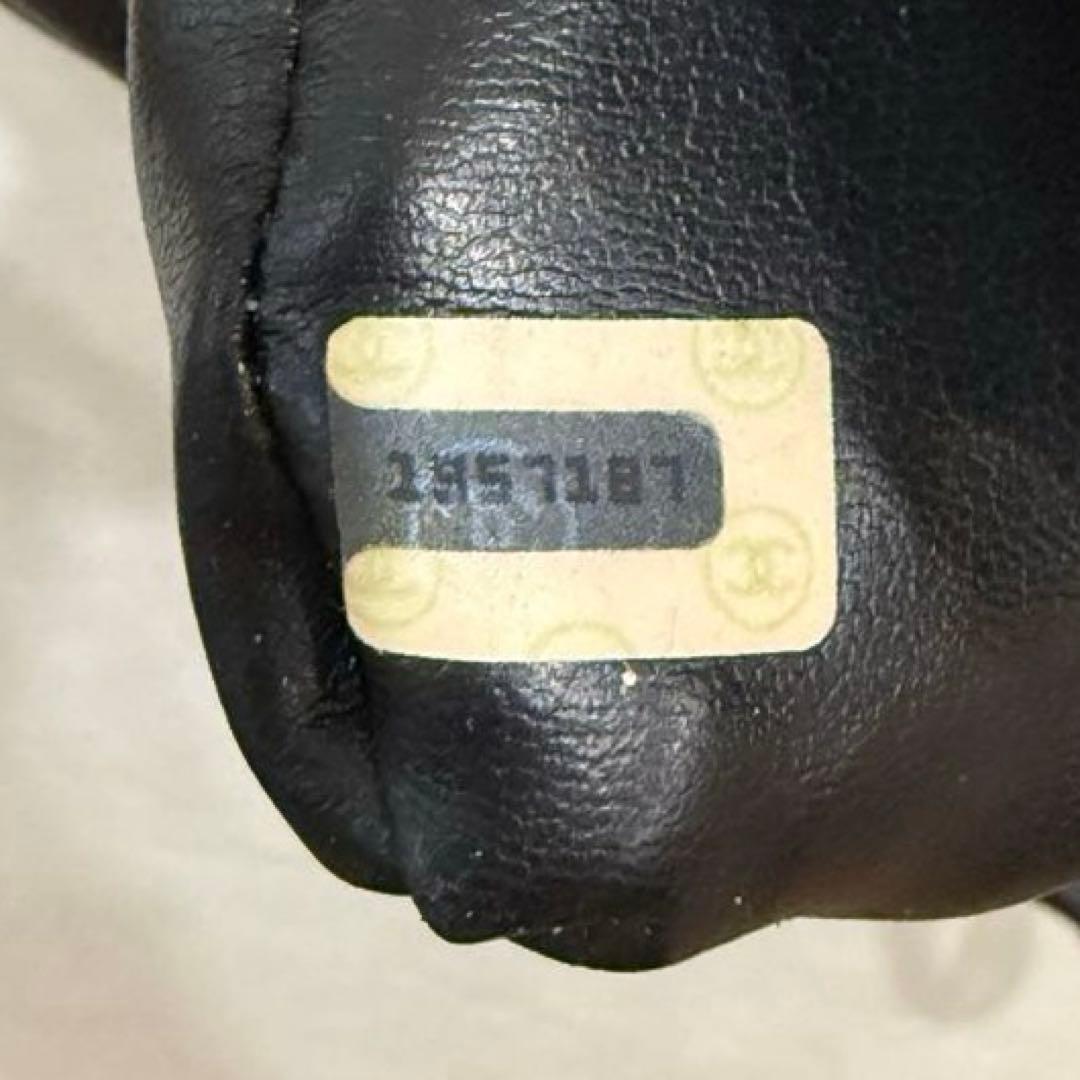 【セール】シャネル キャビアスキン シェブロン ショルダーバッグ ポシェット 黒