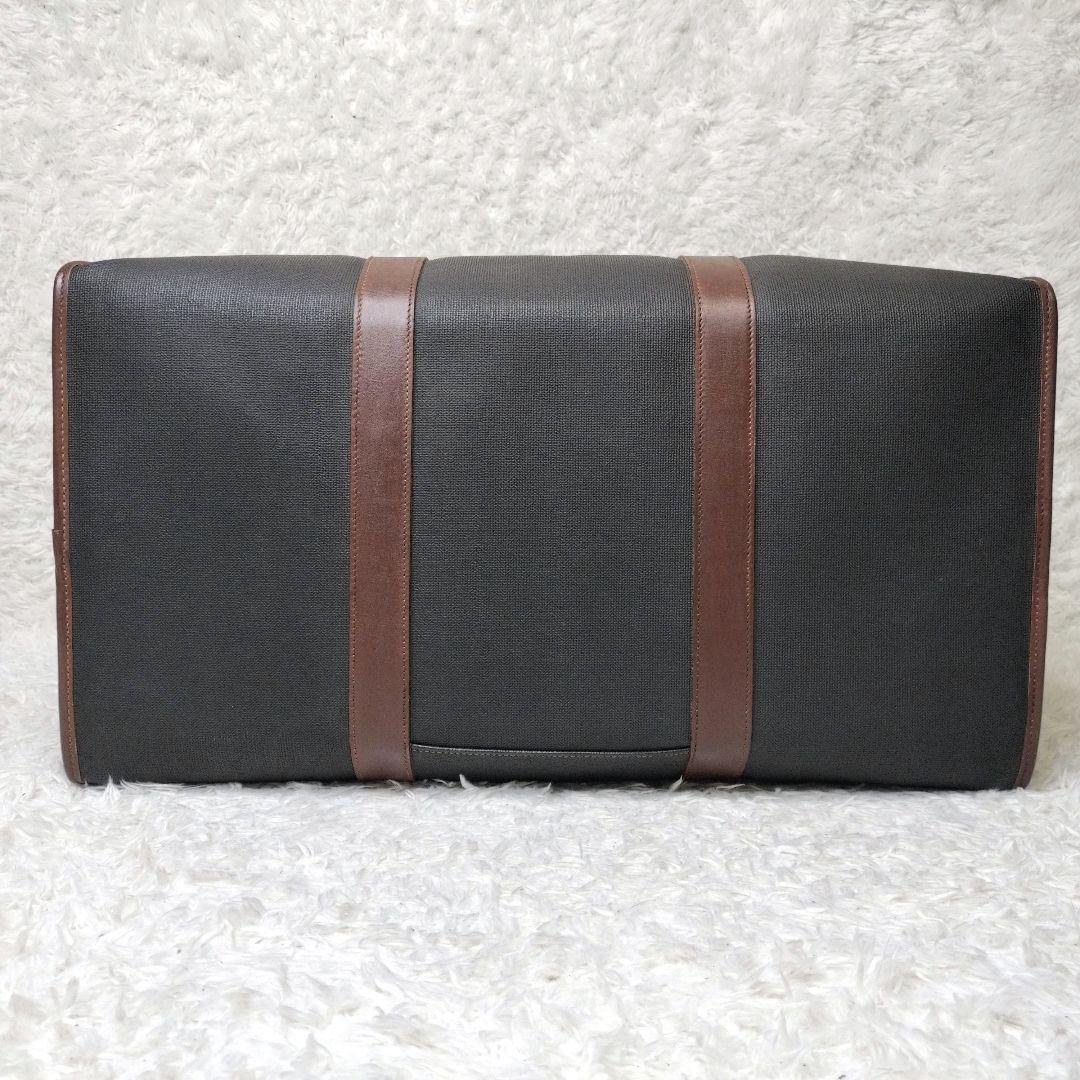 dunhill　ダンヒル　ボストンバッグ　ロゴ PVC　レザー　ゴールド金具