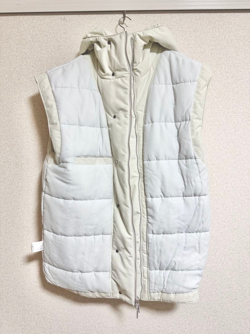 【美品】argueフード付きダウンベスト