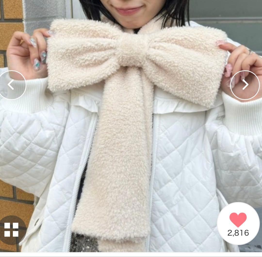 新品タグ付♡Candy Stripper♡BOA RIBBON マフラー・ピンク