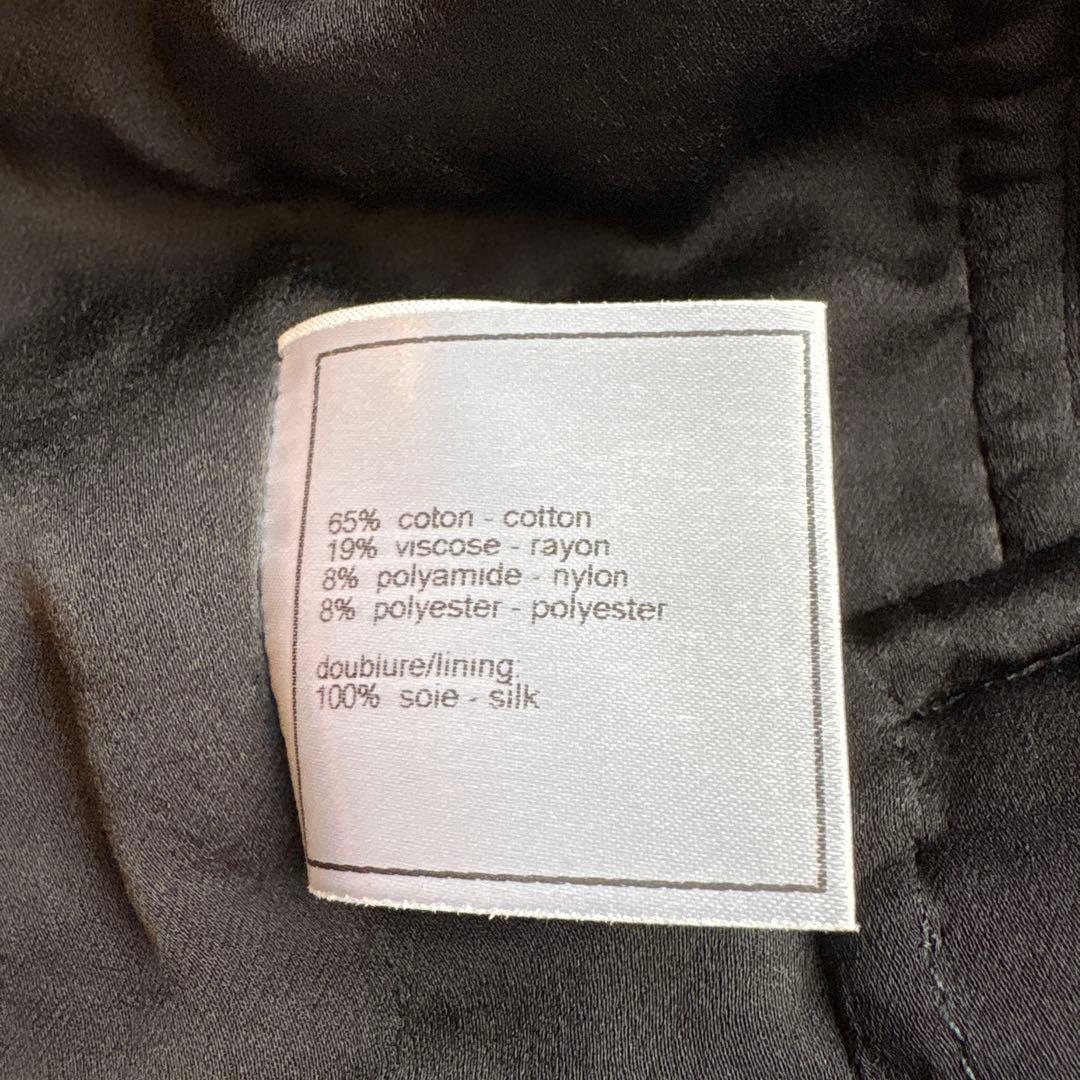 超美品☆CHANEL☆黒とゴールドのツイード テーラードジャケットサイズ42