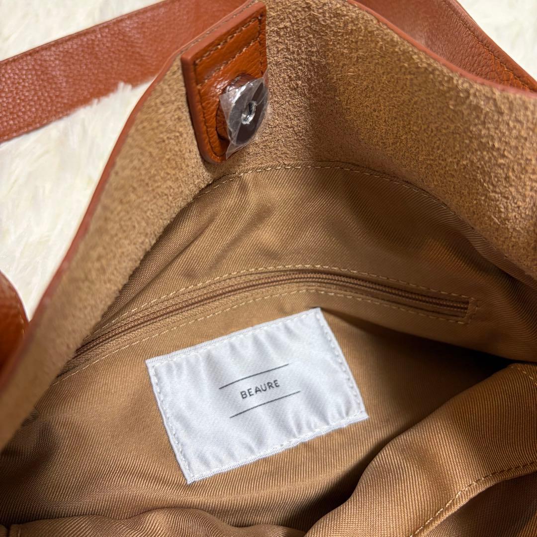 未使用品　BEAURE/ヴュレ　カウレザー 2WAY ハンドル トートバッグ