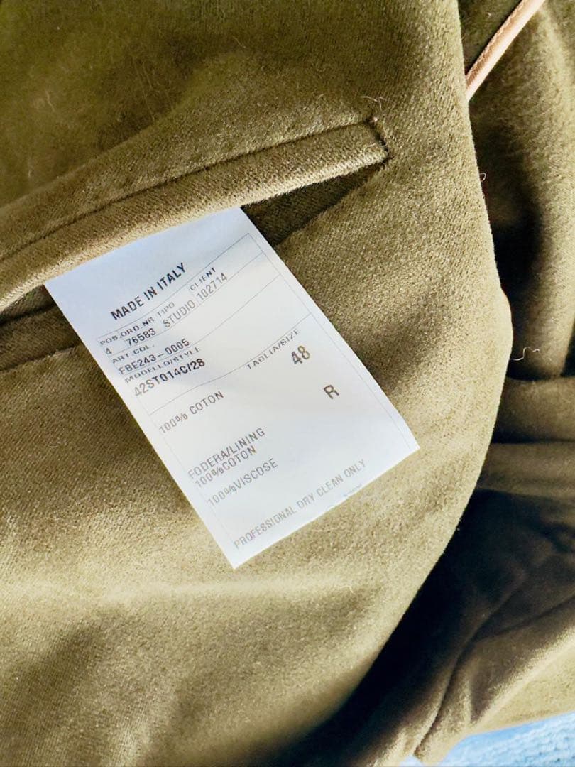 最終日まであと3日ベルルッティ　オリーブ色　ダブルブレスト ロングコート