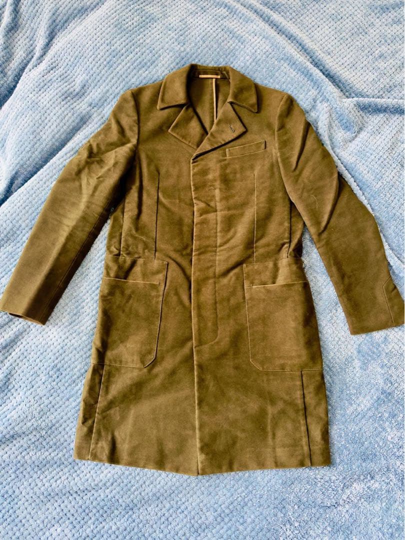 最終日まであと3日ベルルッティ　オリーブ色　ダブルブレスト ロングコート