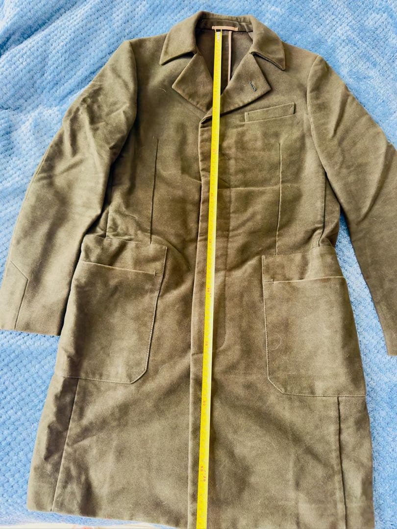 最終日まであと3日ベルルッティ　オリーブ色　ダブルブレスト ロングコート