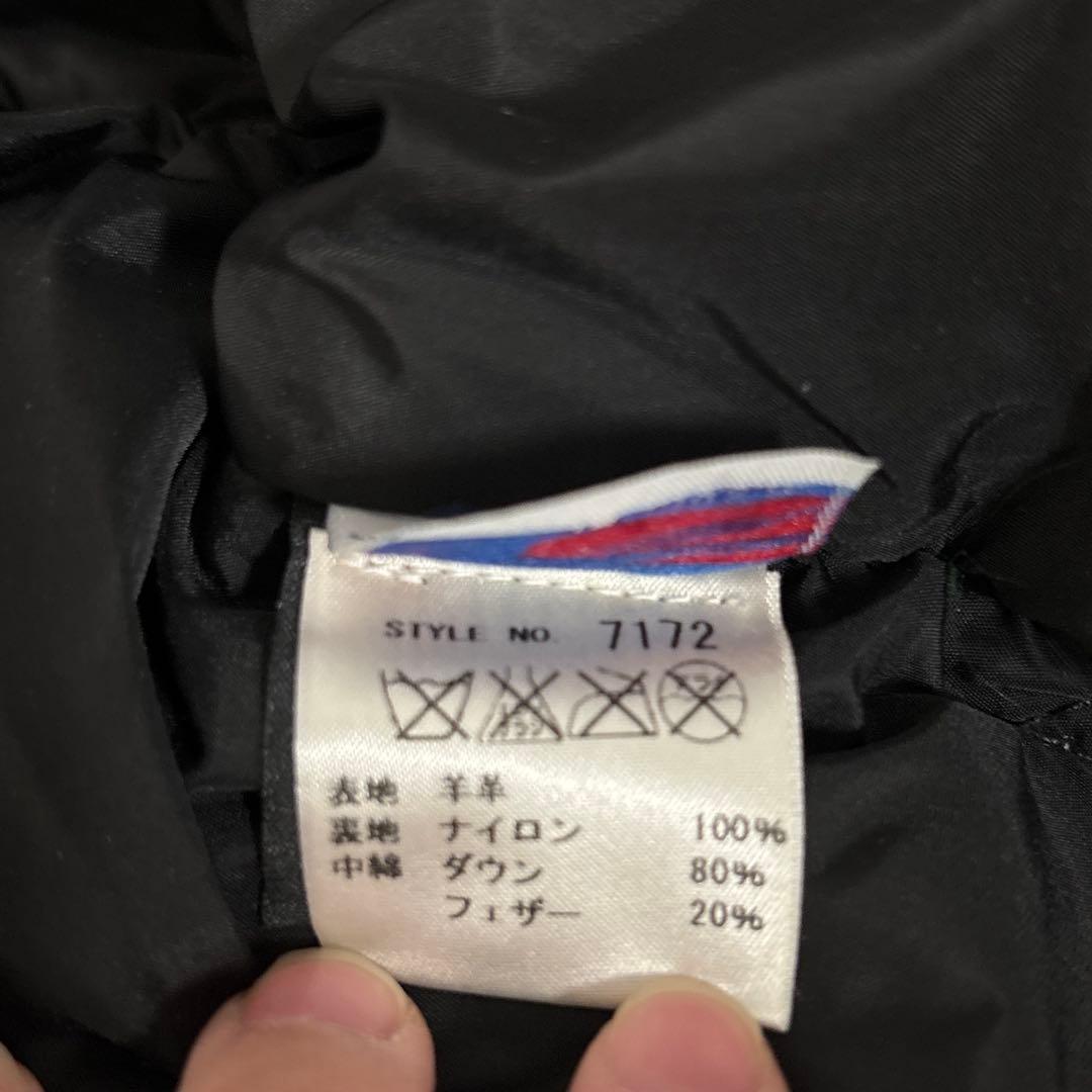 Schott ダウンベスト 羊革 ブラック USA 製 Sサイズ