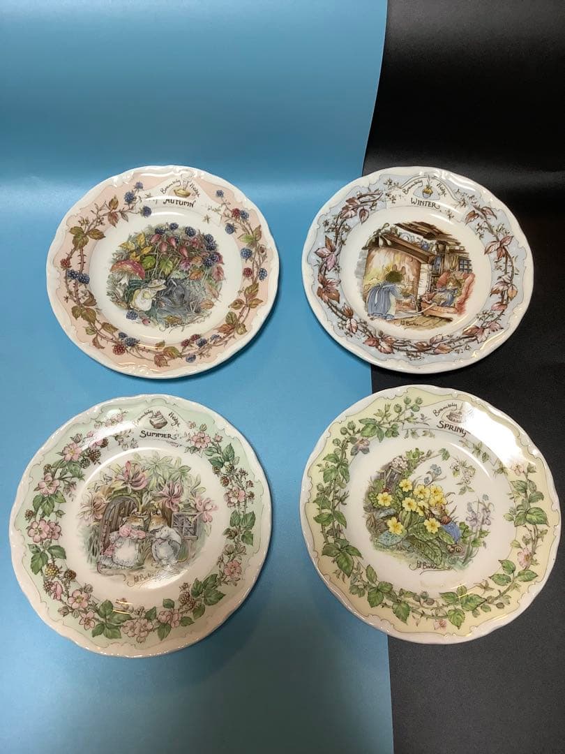 ロイヤルドルトン　ブランブリーヘッジ　プレート 4枚 四季 春夏秋冬