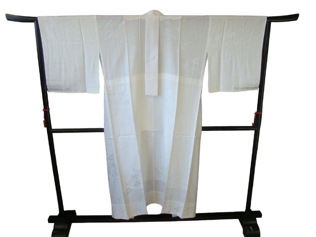 ロング寸 倫子 白地 長襦袢 正絹 居敷当て付 未使用 ～168cm Jｓ735