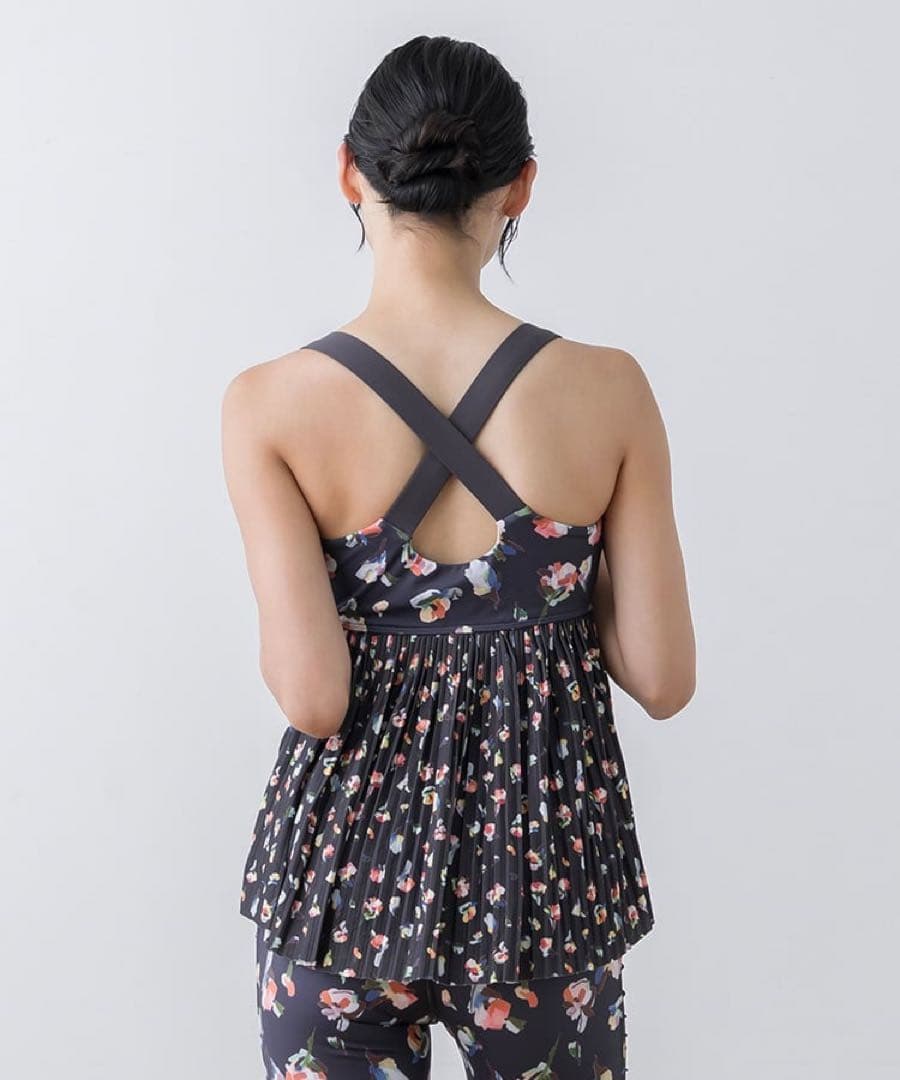 【SUKALA】ローズプリントプリーツタンクトップ Mサイズ 新品タグ付き