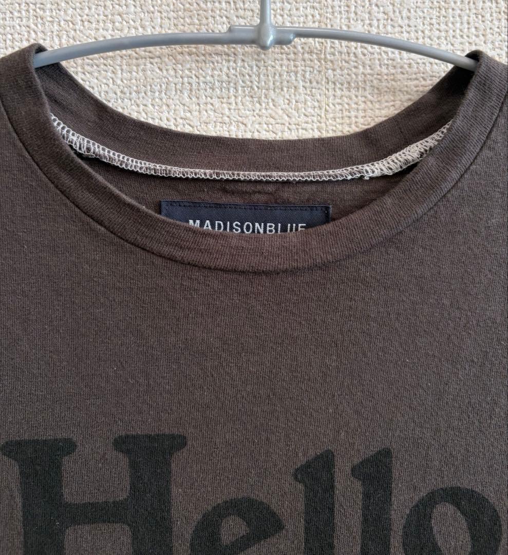 美品＊MADISONBLUE HELLOプリントTシャツ エストネーション