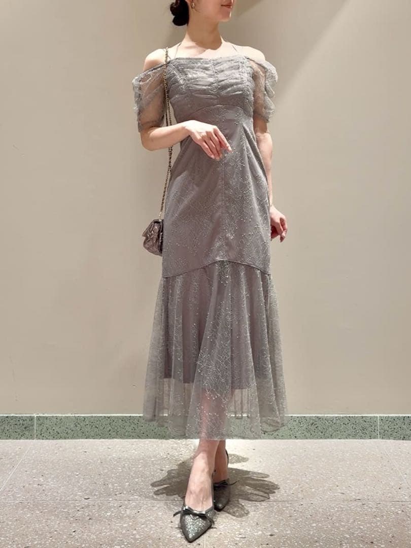 【新品】SNIDEL スナイデル　ギャザードレープレースドレス