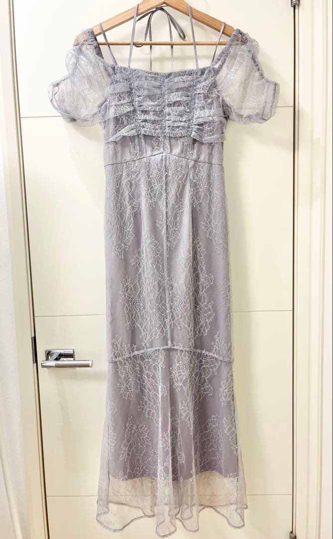 【新品】SNIDEL スナイデル　ギャザードレープレースドレス