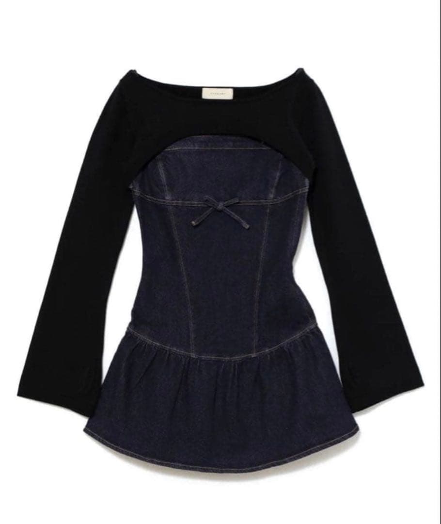 ワンピース andmary Bonnie denim mini dress
