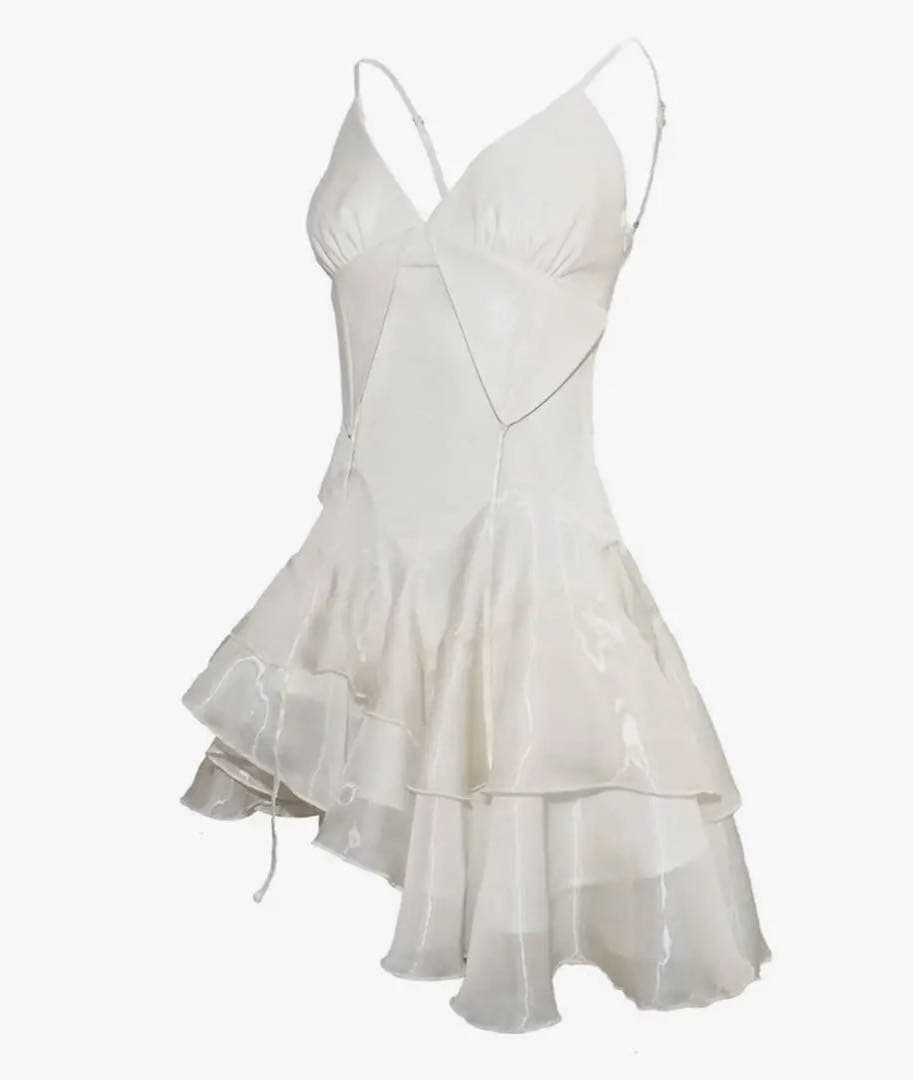 ワンピース theredthread S layered ruffle dress mini