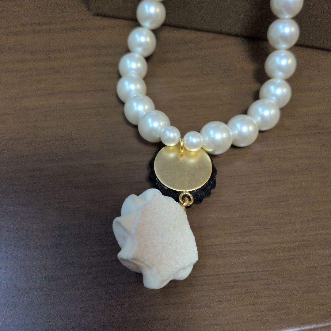 Q-pot メレンゲ　パール　ネックレス　リング　セット