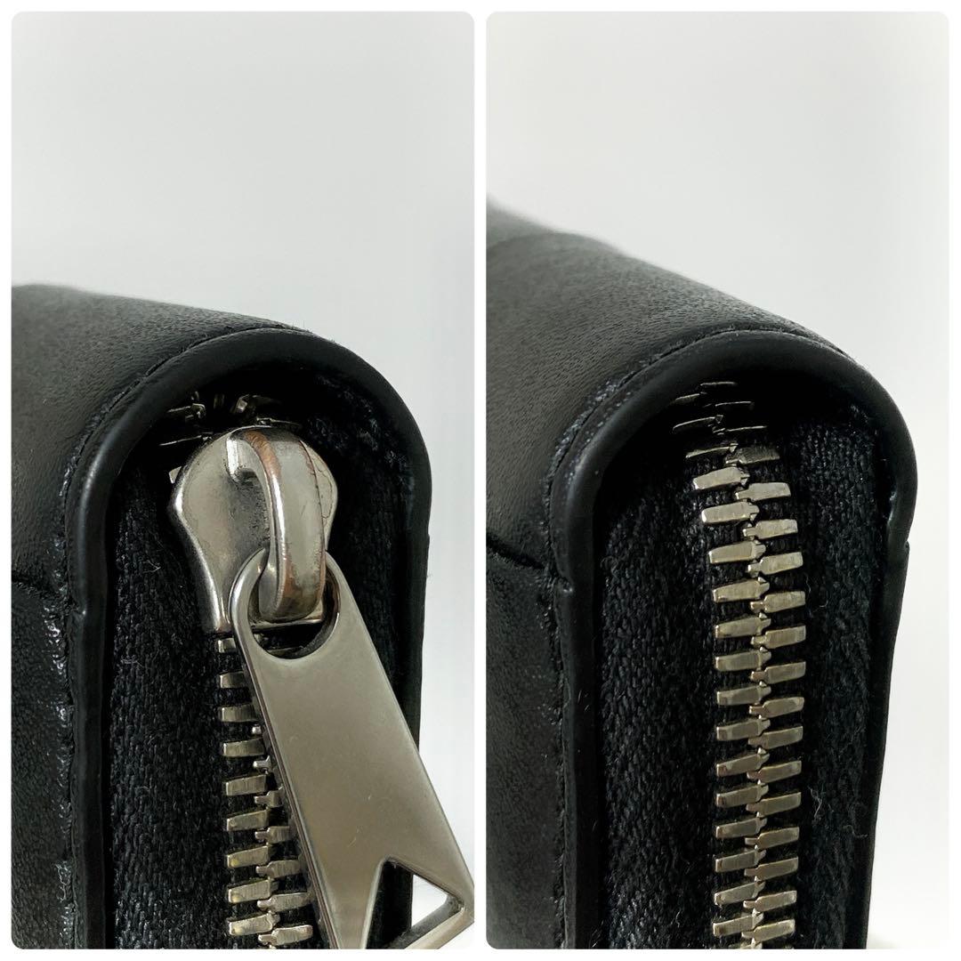 BOTTEGA VENETA / カセット ジップアラウンドウォレット ブラック