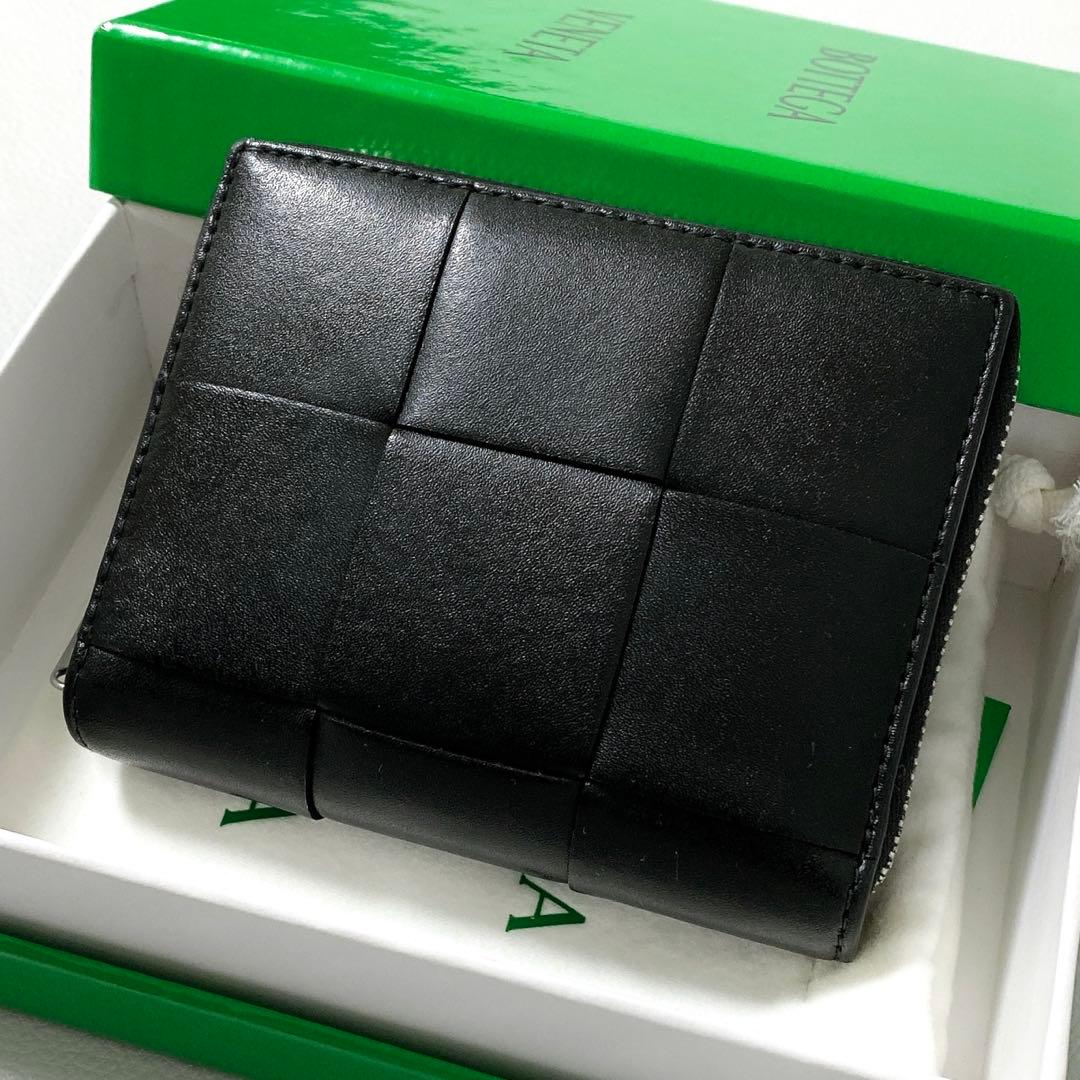 BOTTEGA VENETA / カセット ジップアラウンドウォレット ブラック