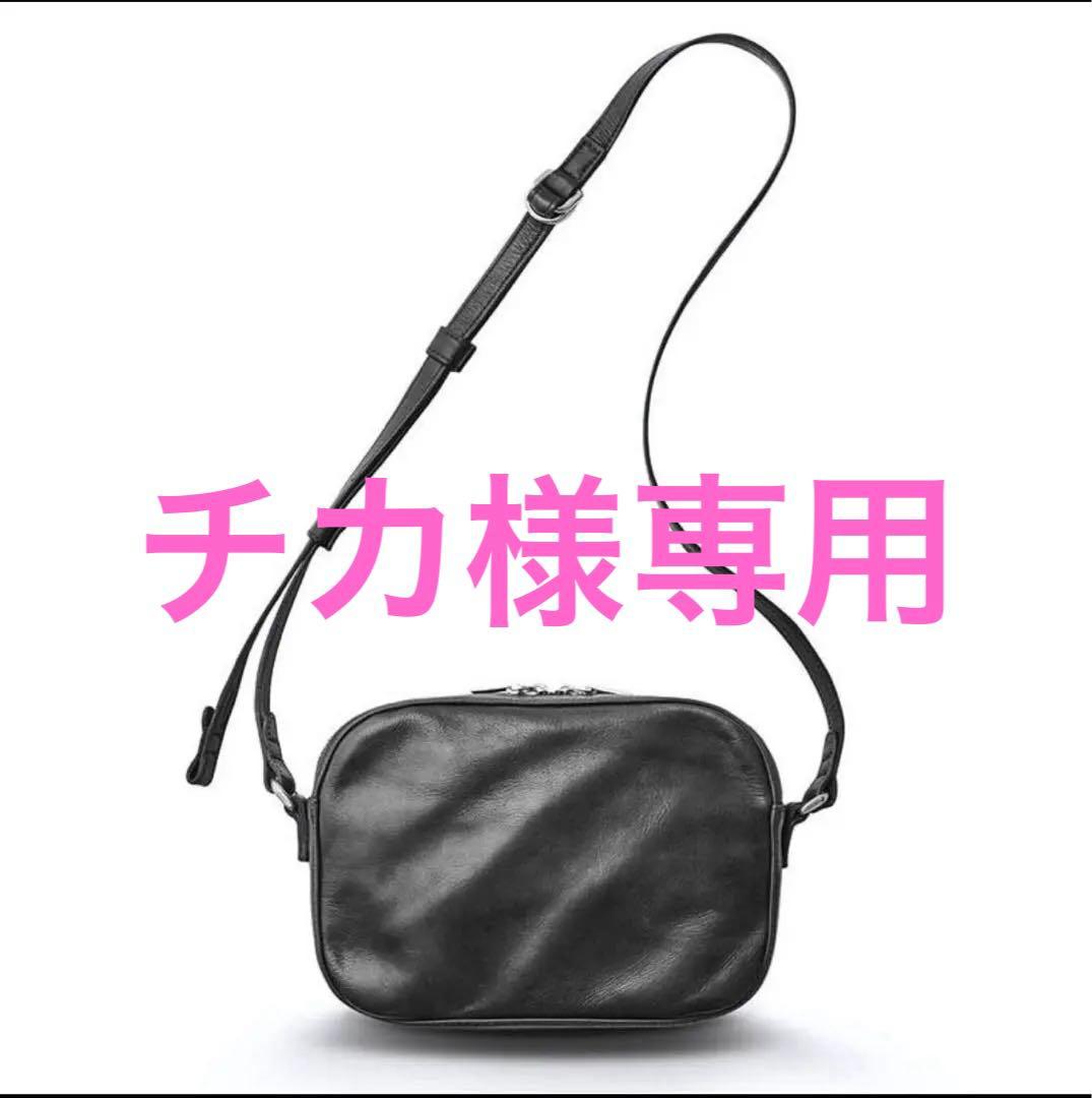 【チカ】アニアリ ショルダー バッグ ブラック 本革 斜めがけ 軽量
