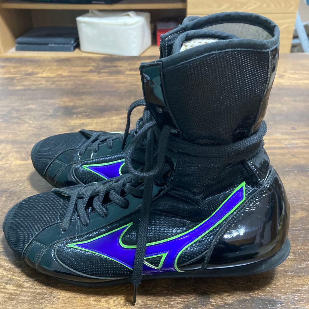 Mizuno ボクシングシューズ 黒/紫/緑