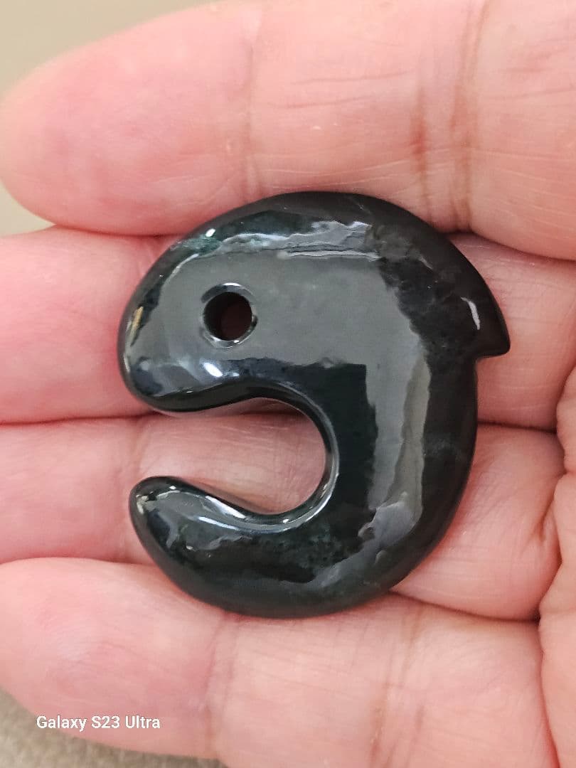 出雲瑪瑙碧玉　飛龍丸玉　３７mm