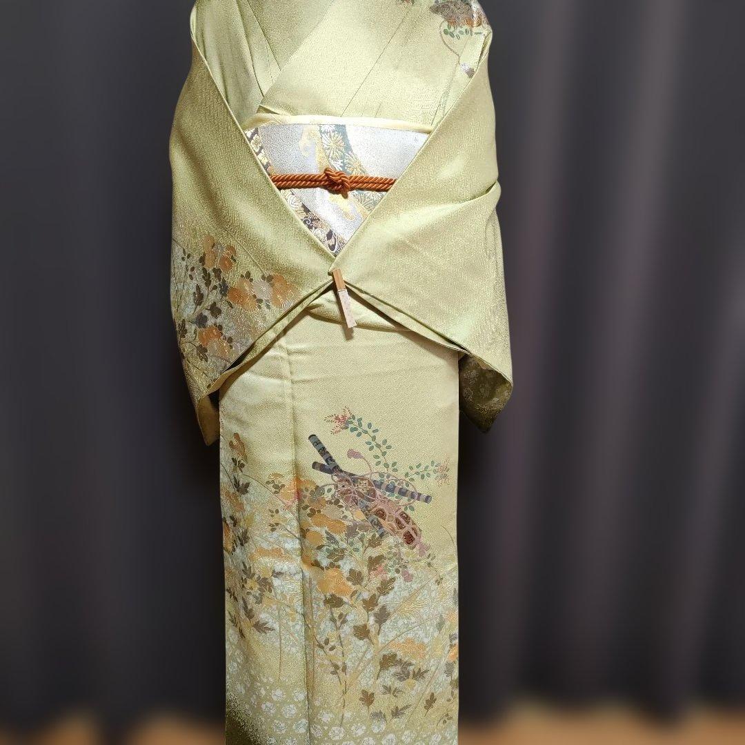 新春セール！訪問着フルセット 金銀彩 しつけ糸付き