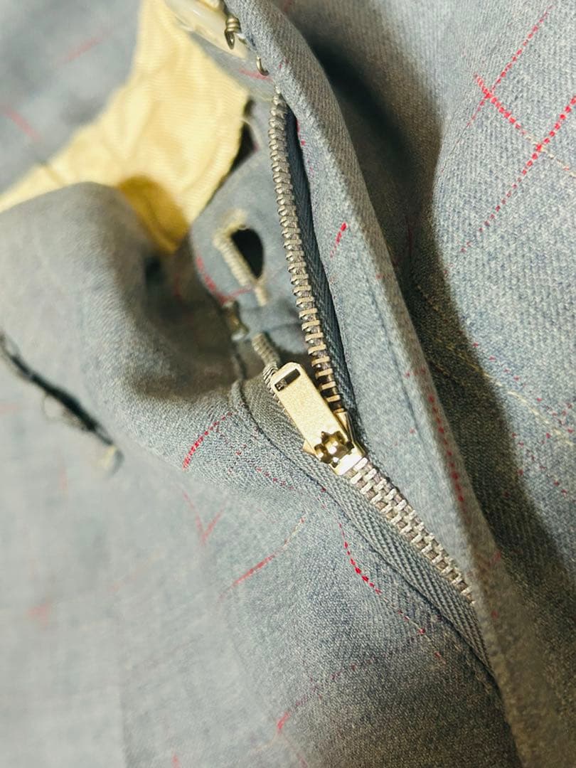 50s レーヨンギャバジン　スラックス　絣　ロカパン　ヴィンテージ