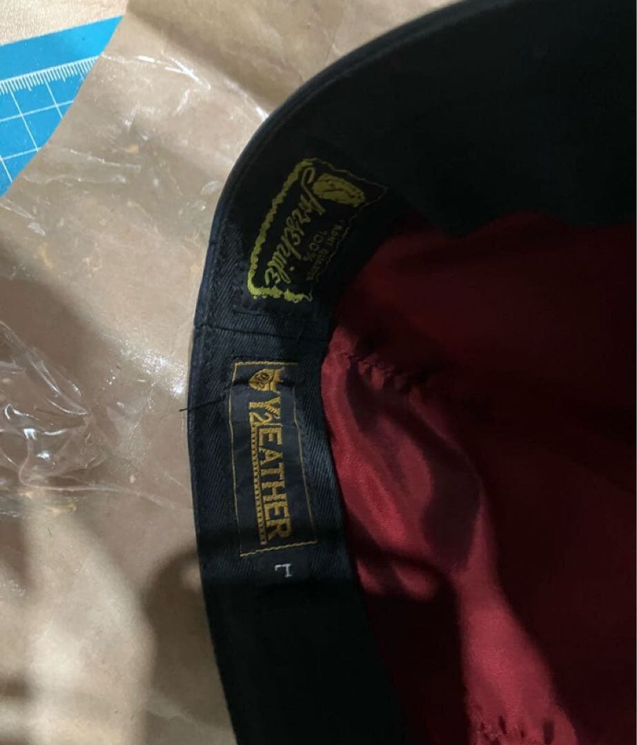 ネイビー レザー キャスケット　ワイツーレザー　インディゴ