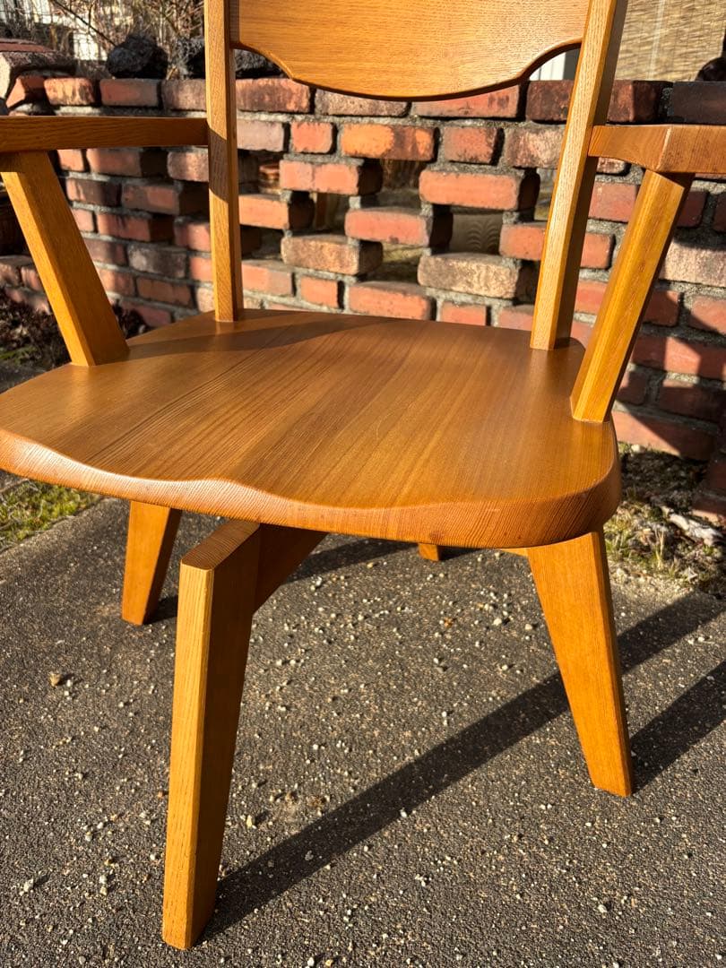 【美品】飛騨産業 キツツキ 回転アームチェア SQ215AT ヴィンテージ