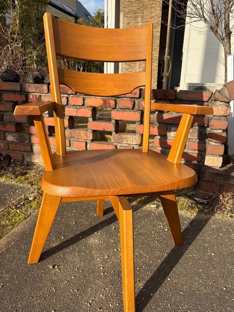 【美品】飛騨産業 キツツキ 回転アームチェア SQ215AT ヴィンテージ