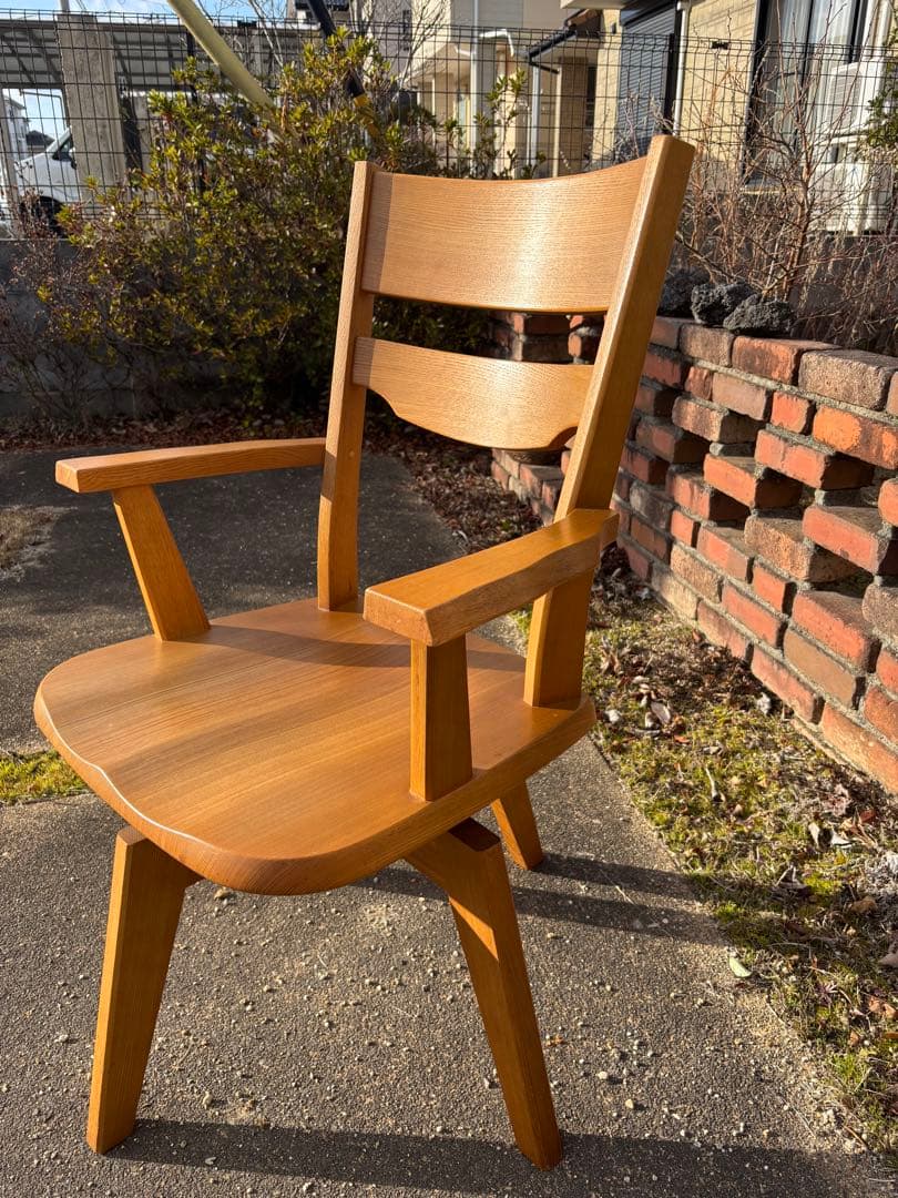 【美品】飛騨産業 キツツキ 回転アームチェア SQ215AT ヴィンテージ