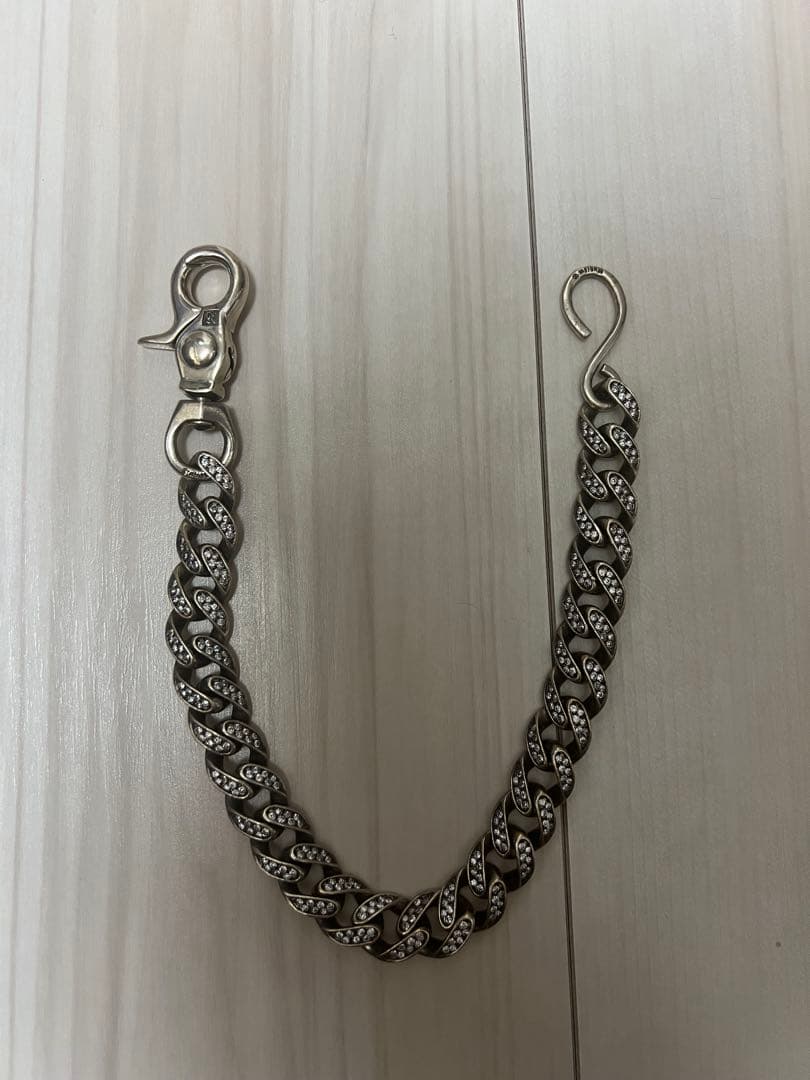 Kubizm NEXUS7 ウォレットチェーン シルバー ジルコニア