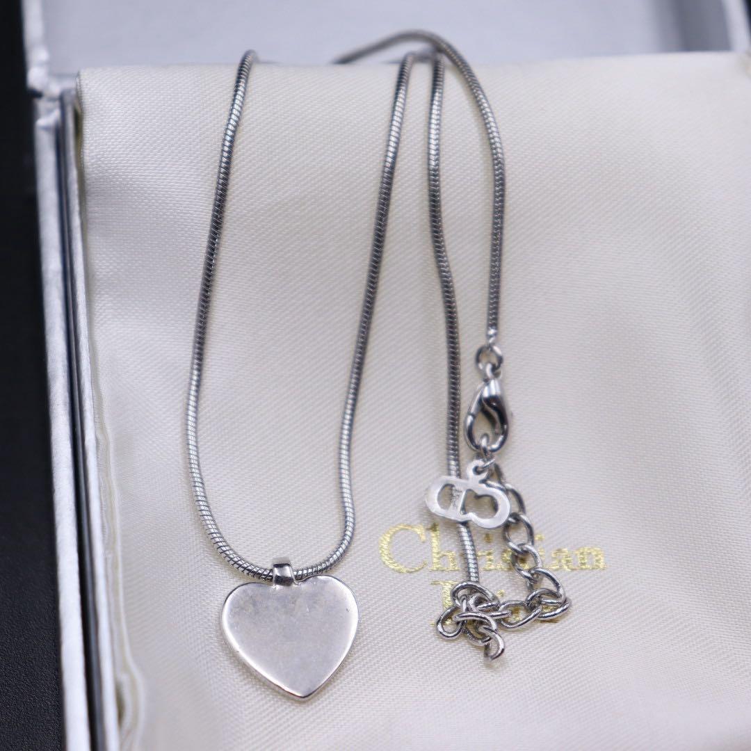 美品♡Dior ハート ストーン ネックレス ヴィンテージ