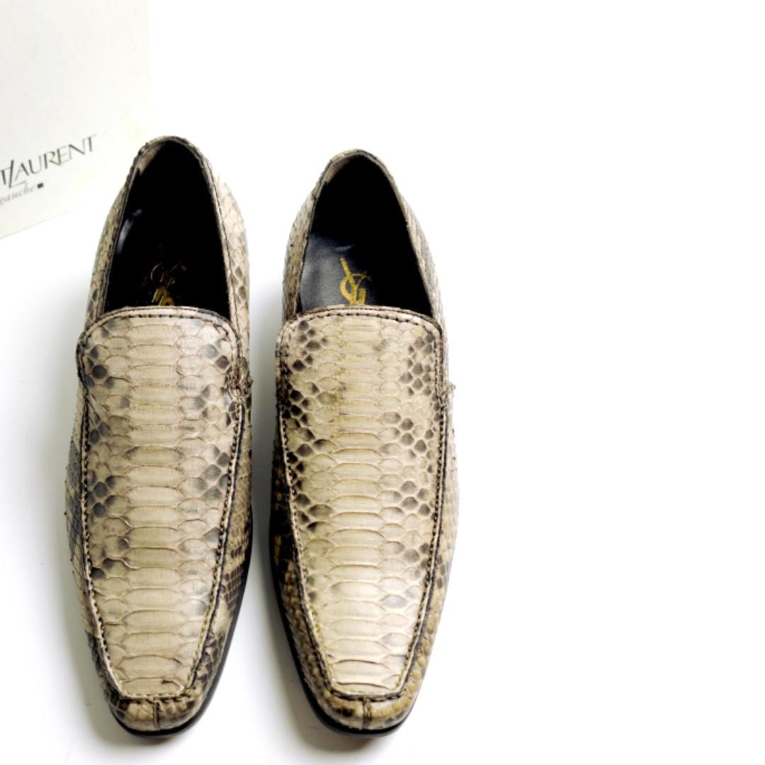 新品 SAINT LAURENT サンローラン パイソン シューズ 革靴41.5