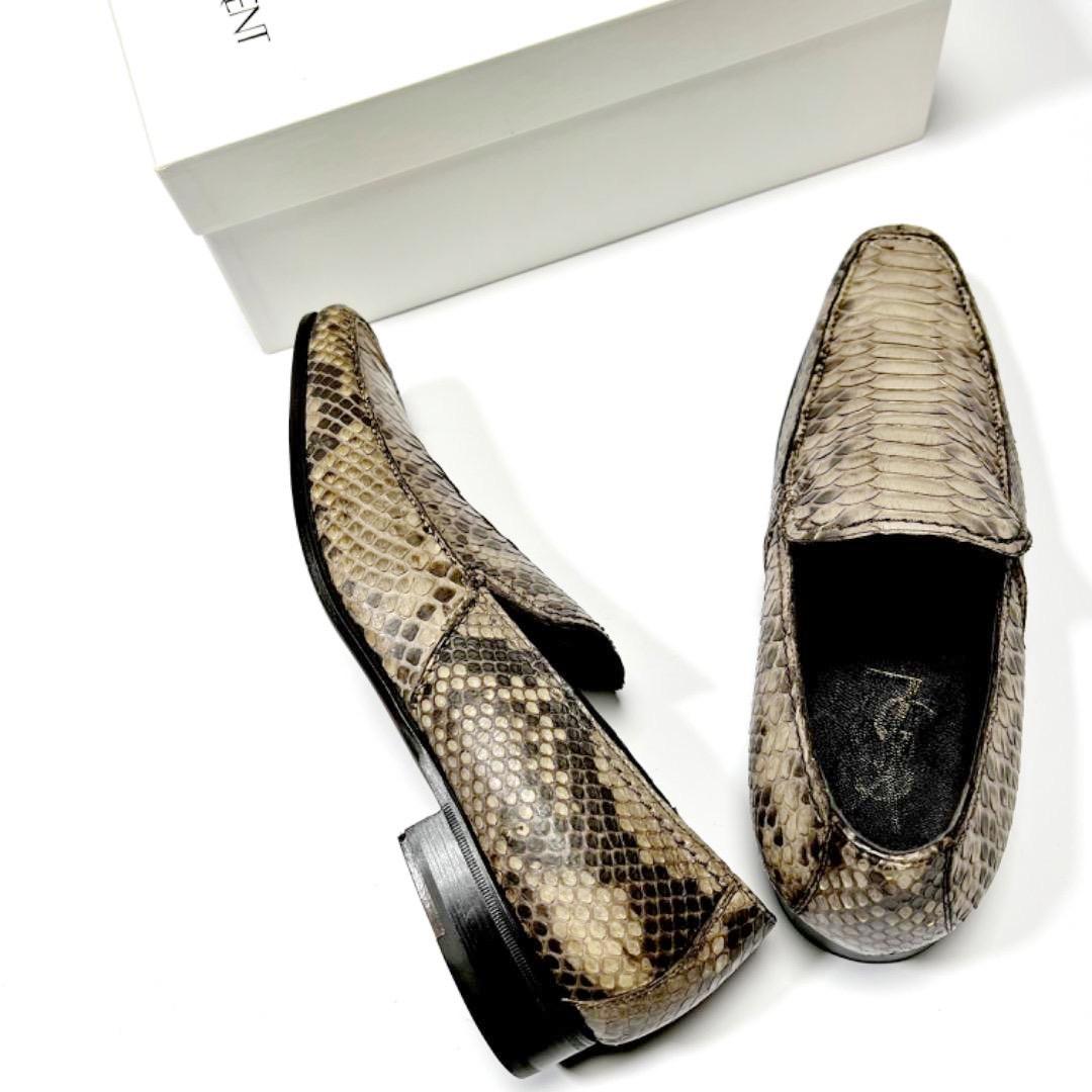 新品 SAINT LAURENT サンローラン パイソン シューズ 革靴41.5